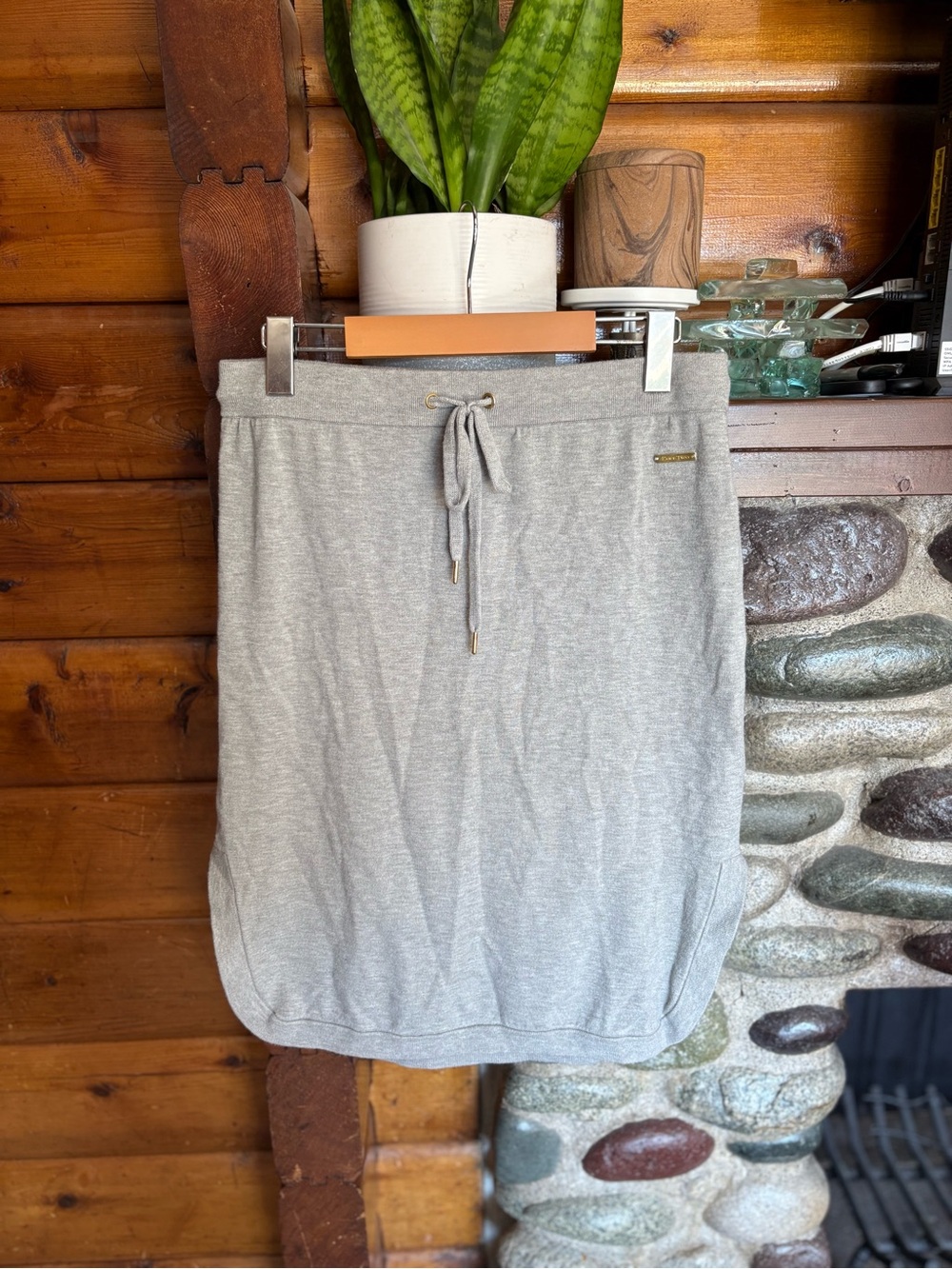 Part Two Cashmere Blend Knit Midi Skirt Gray Lounge Sweater Skirt Small S